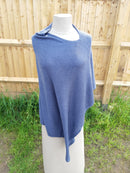 Poncho BRIANA - Softer than cashmere 'Feel' Wool Blend Poncho Handmade in Nepal - Vera Tucci OriginalsAccessories DARK GREY