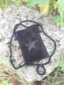 Suede Bag Suede Star Pouch - Vera Tucci OriginalsAccessories BLACK