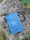Suede Bag Suede Star Pouch - Vera Tucci OriginalsAccessories NAVY