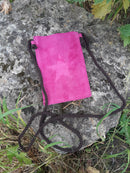 Suede Bag Suede Star Pouch - Vera Tucci OriginalsAccessories FUCHSIA