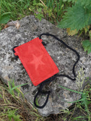 Suede Bag Suede Star Pouch - Vera Tucci OriginalsAccessories RED
