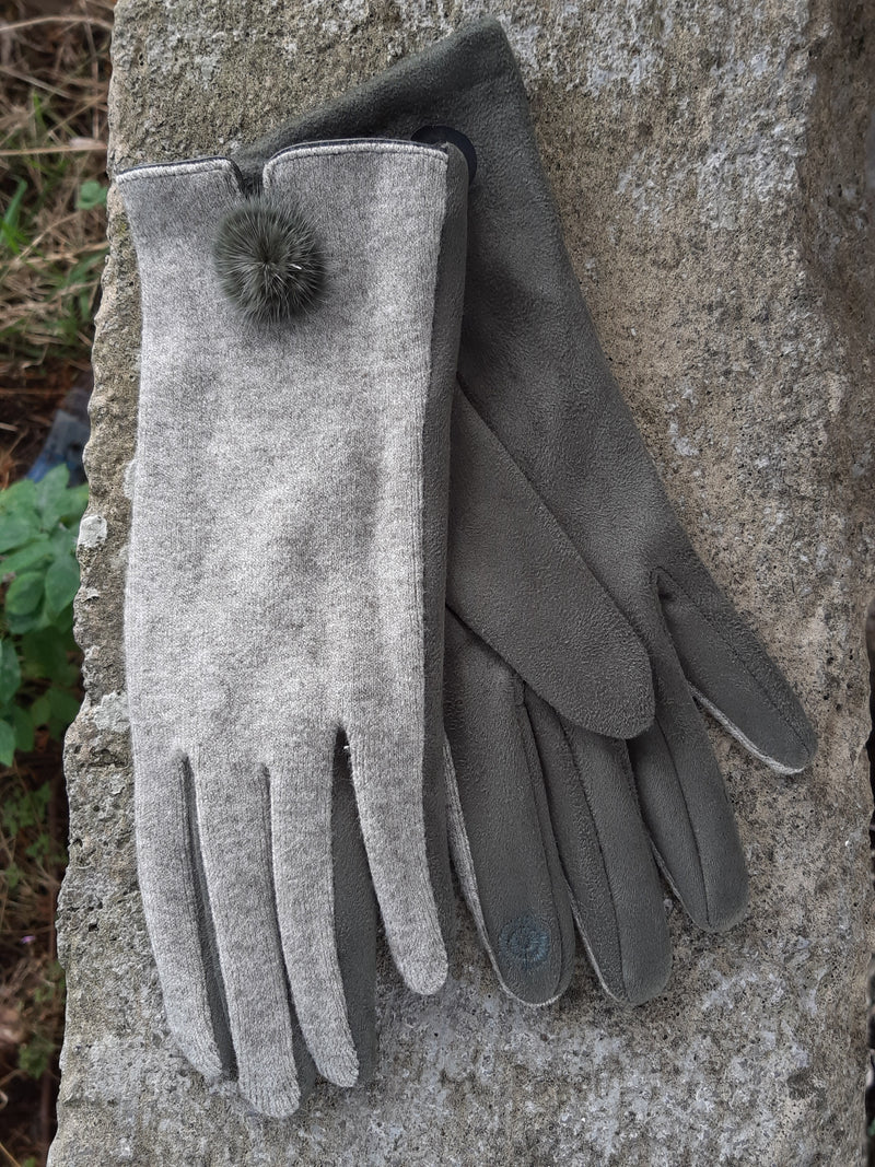 Gloves NORMA -AW21 POM GLOVES XMJ3961 - Vera Tucci OriginalsAccessories SM / KHAKI