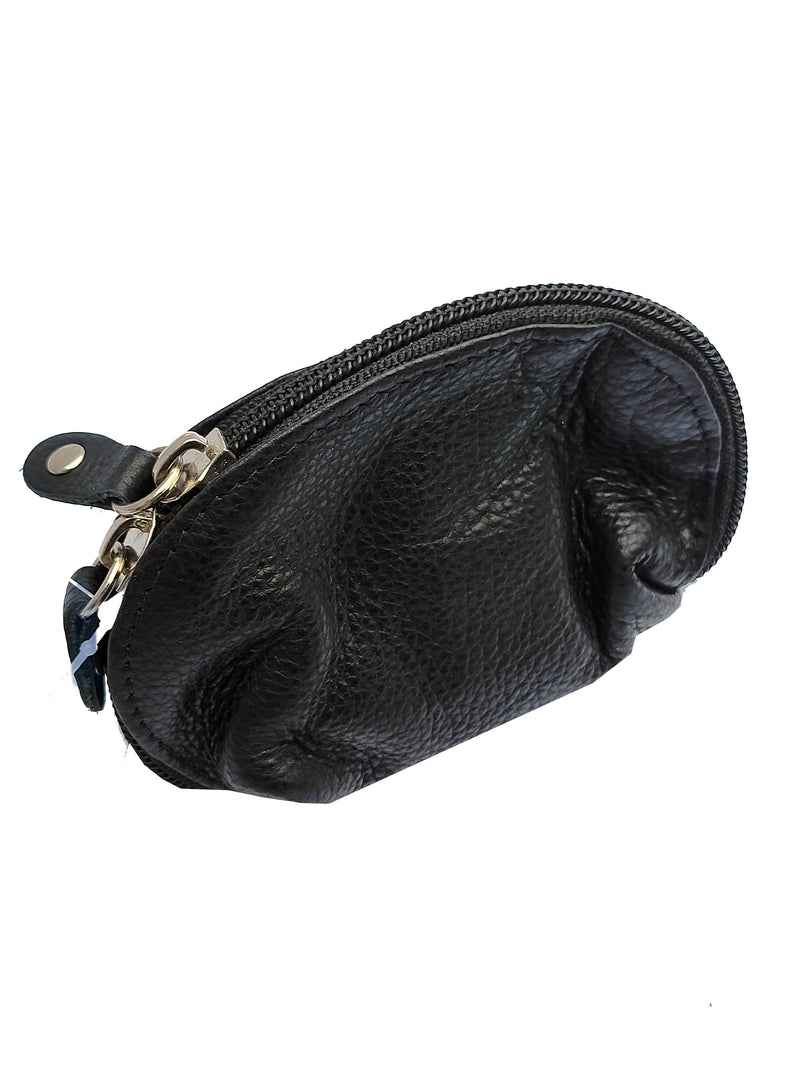 Alice Premium Milled Leather Half Moon Coin Purse