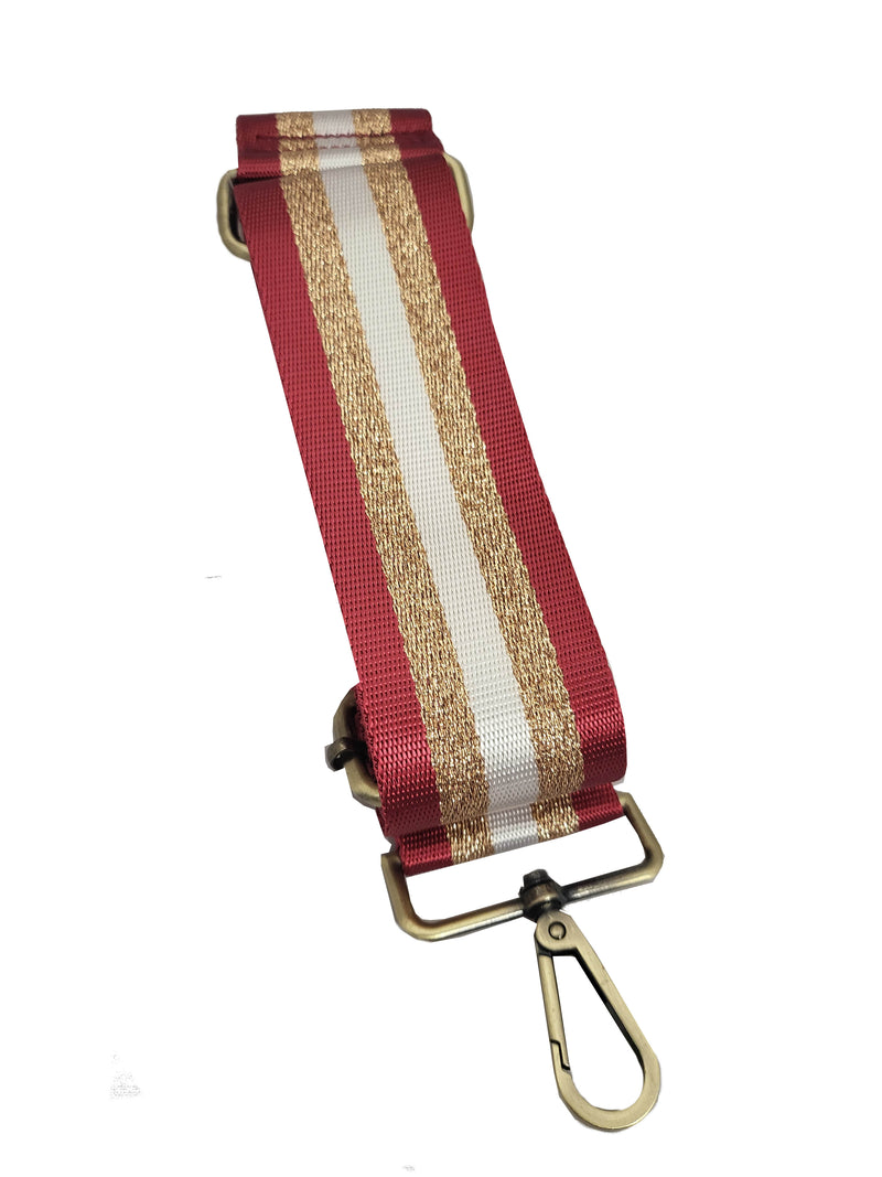 STRIPED PATTERN LUXURY FABRIC BAG STRAPS - RMD-220310 5 COLOURS