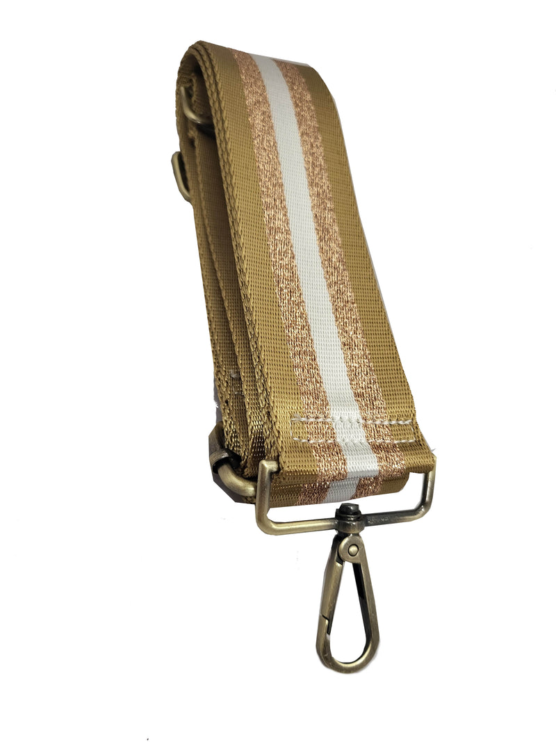 STRIPED PATTERN LUXURY FABRIC BAG STRAPS - RMD-220310 5 COLOURS