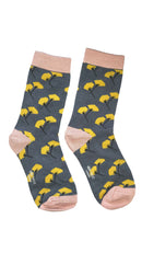 Luxury Women's Bamboo Sock  W30 POPPIES