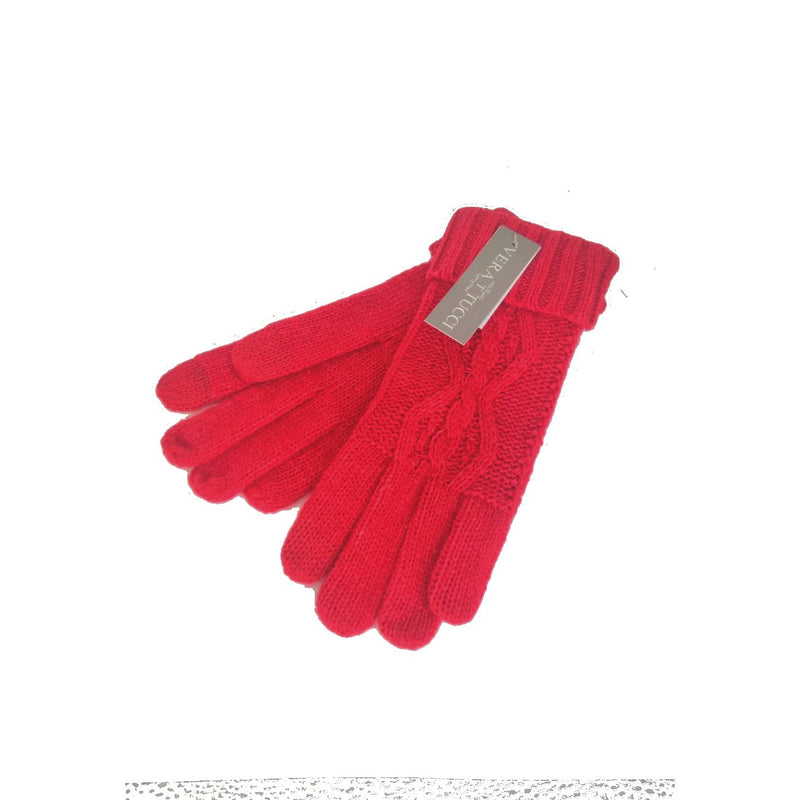 Gloves Cable Knit Gloves - G15 - Vera Tucci OriginalsAccessories RED