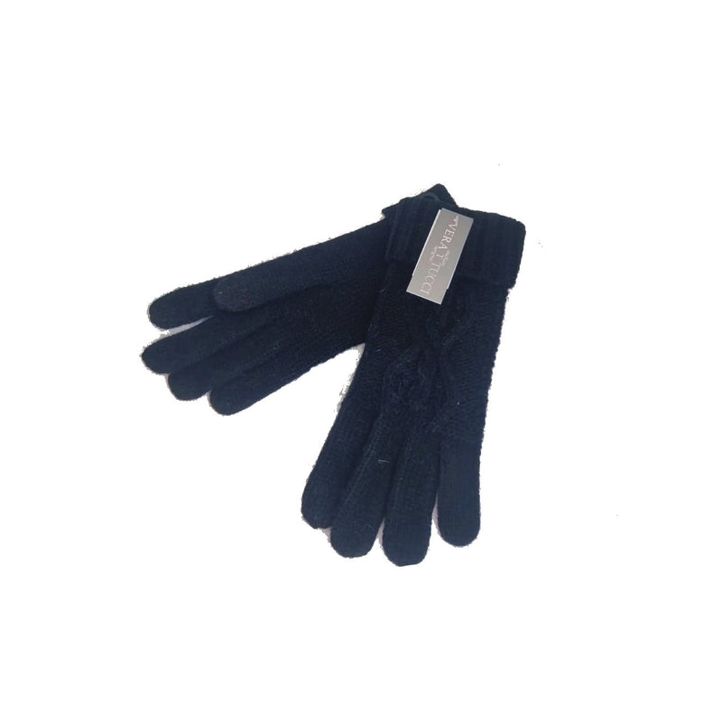 Gloves Cable Knit Gloves - G15 - Vera Tucci OriginalsAccessories BLACK