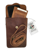 RITA HUNTER Small Hunter Leather Pouch Cross Body Bag/Phone Pouch