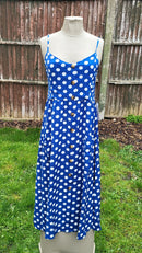 DR344(J) TENKI LIGHTWEIGHT SPOTS PRINT SUMMER DRESS IN SIZES UK 8-18