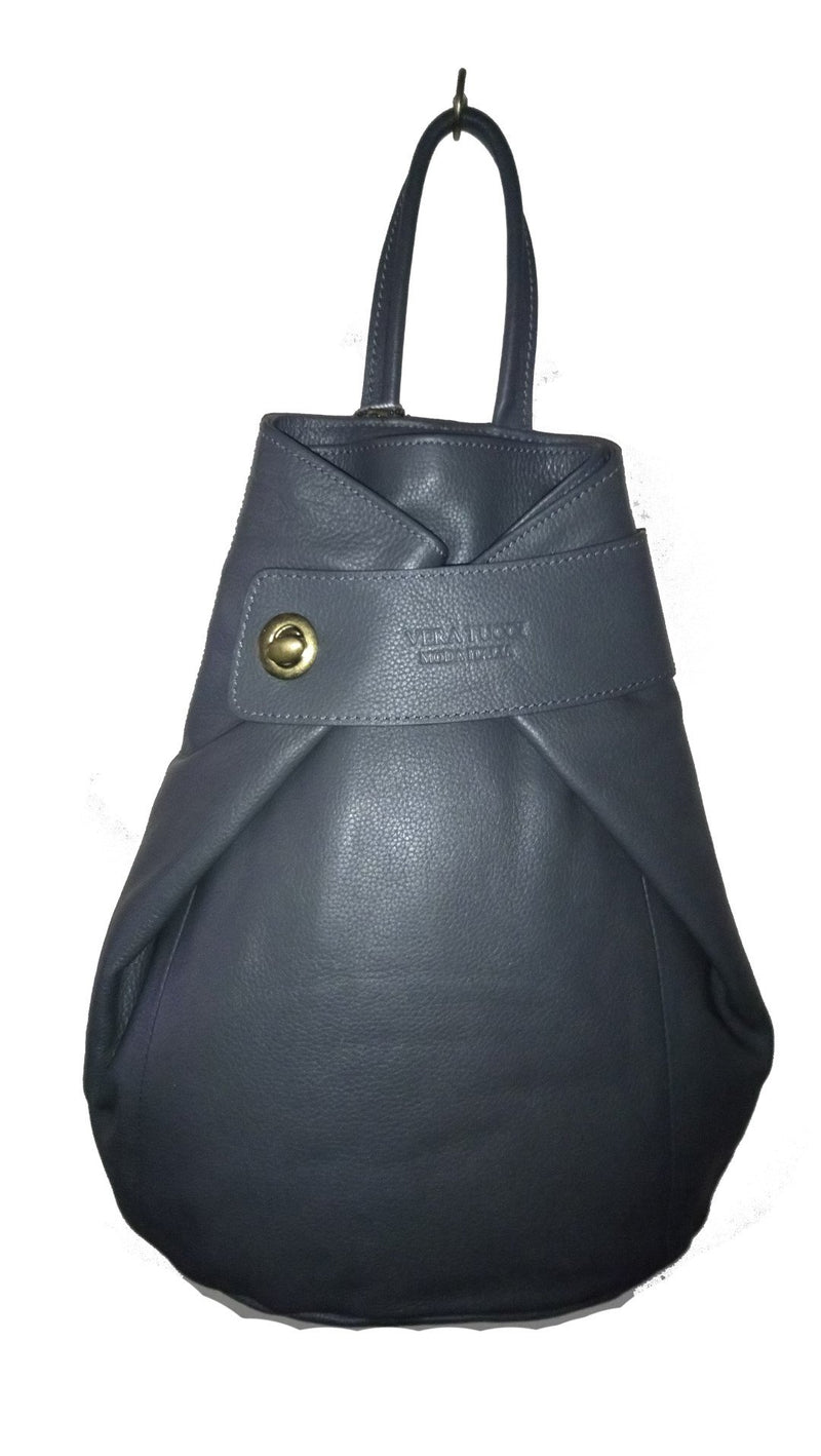 Leather Bag Silvia Backpack - Vera Tucci OriginalsBags D.GRY