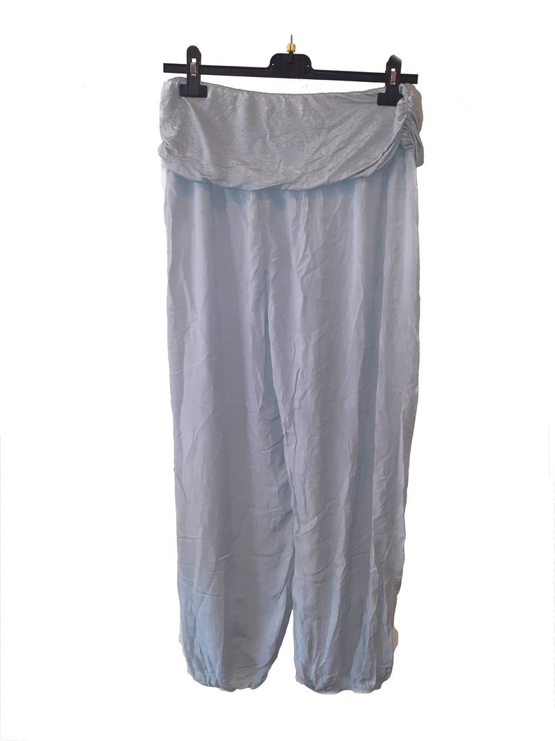 Trousers CAIRO Harlem Pants Plain Viscose Trousers - Vera Tucci OriginalsLondon Clothing PISTACHIO