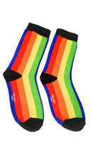LUXURY MEN'S BAMBOO SOCK M21 VERTICAL COLOURED STRIPES