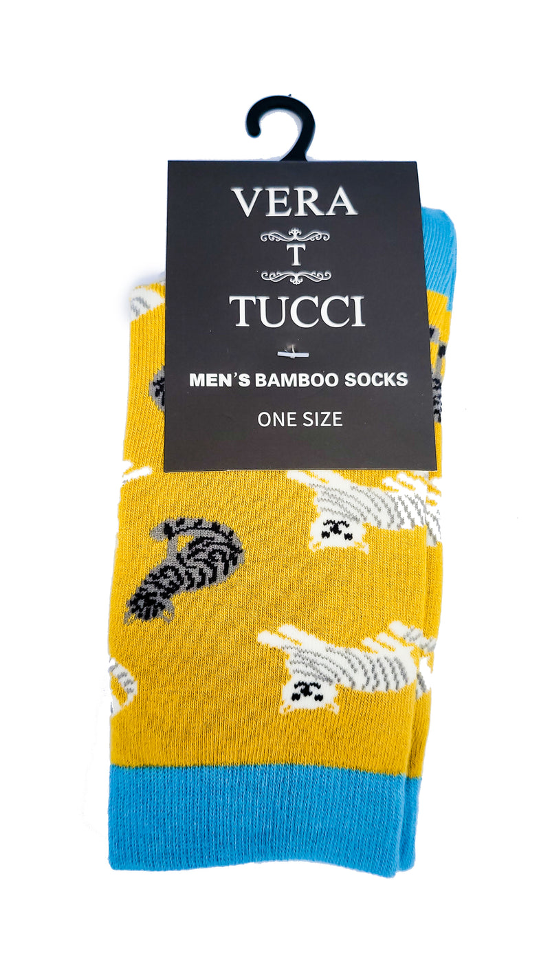 Luxury Men's Bamboo Sock M14 Cosy Cats