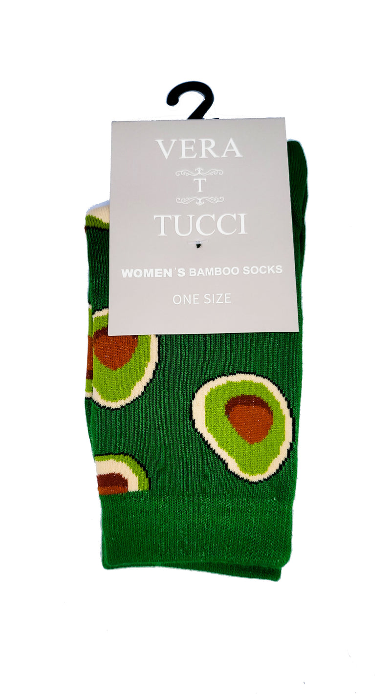 Luxury Women's Bamboo Sock  W17 AVOCADOS
