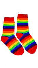 Luxury Women's Bamboo Sock W6 RAINBOW STRIPES