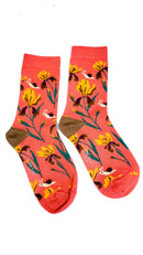Luxury Women's Bamboo Sock  W16 WILD (CORAL)