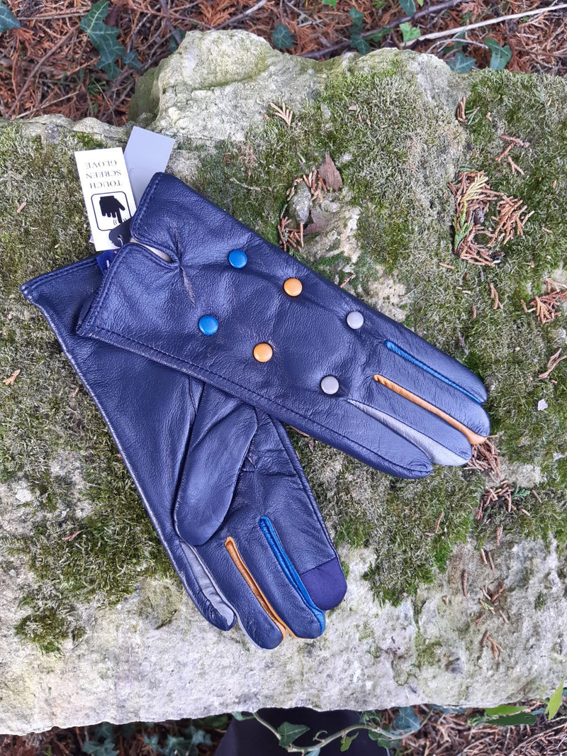 Gloves CHARITY G04 6 BUTTON LEATHER GLOVE RMD1805/001 - Vera Tucci OriginalsAccessories