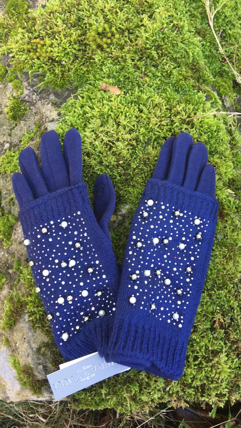Gloves Syrena Pearl Multi Mitten 2 in 1 Glove - G23 - Vera Tucci OriginalsAccessories NAVY