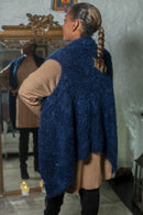 Poncho Julie Fluffy Knitted Gilet - Vera Tucci OriginalsScarves