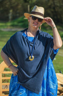 Poncho BRIANA - Softer than cashmere 'Feel' Wool Blend Poncho Handmade in Nepal - Vera Tucci OriginalsAccessories