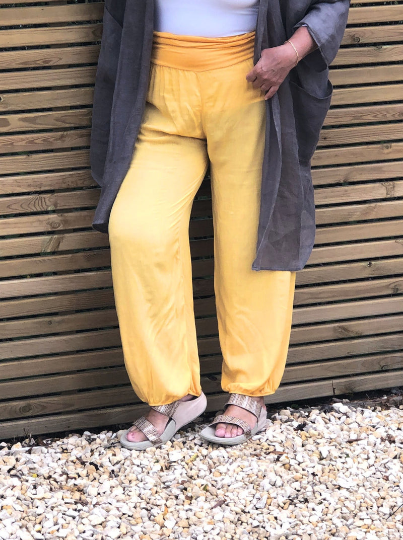 Trousers CAIRO Harlem Pants Plain Viscose Trousers - Vera Tucci OriginalsLondon Clothing