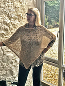 Poncho CROCHET STYLE KNITTED PONCHO - Vera Tucci OriginalsAccessories