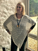 Poncho CROCHET STYLE KNITTED PONCHO - Vera Tucci OriginalsAccessories