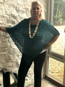 Poncho CROCHET STYLE KNITTED PONCHO - Vera Tucci OriginalsAccessories