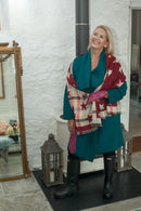 Scarves ABIGAIL STAR CHECK SCARF RMD2007002 - Vera Tucci OriginalsAccessories BURGUNDY