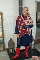 Scarves LOUISE TRENDY CARD PATTERN CHECK SCARF RMD2007001 - Vera Tucci OriginalsAccessories BURGUNDY