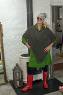 Poncho CROCHET STYLE KNITTED PONCHO - Vera Tucci OriginalsAccessories SLATE