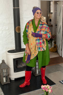 Scarves AMELIA SMALL STARS DOUBLE SIDED SCARF RMD2007003 - Vera Tucci OriginalsAccessories MUSTARD