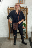 Poncho CROCHET STYLE KNITTED PONCHO - Vera Tucci OriginalsAccessories NAVY