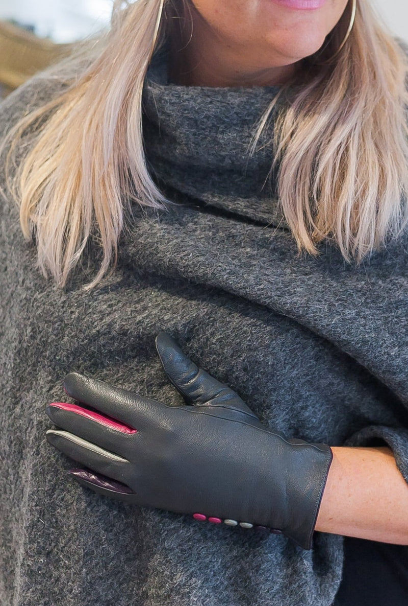Gloves TIFFANY G01 Leather Multi Button Glove - Vera Tucci OriginalsAccessories