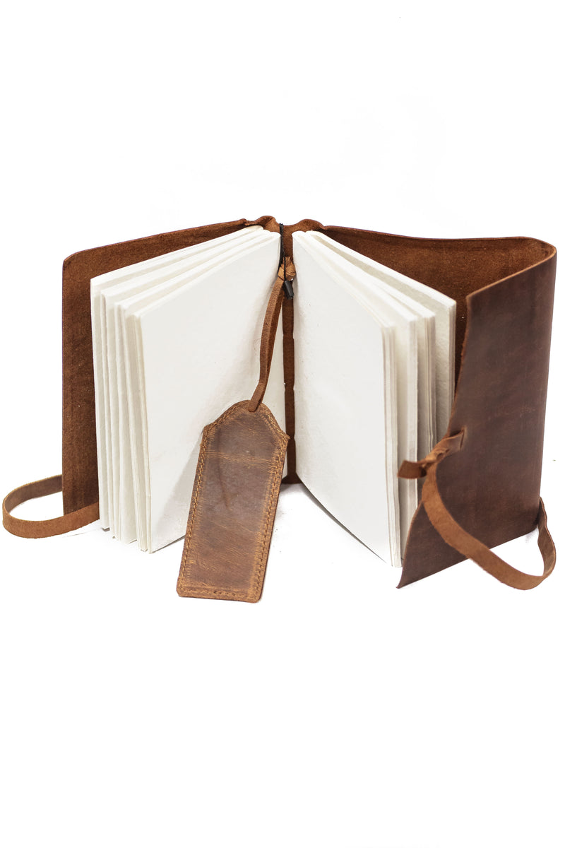 Journal Small Leather Bound Journal Plain Design - Vera Tucci OriginalsVera Tucci Originals