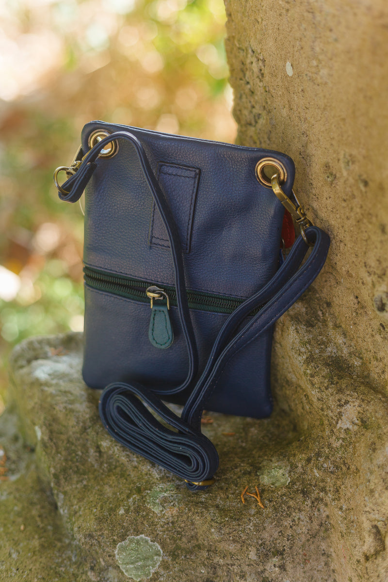 Leather Bag FIFI- MULTI ZIP SMALL POUCH BAG - Vera Tucci OriginalsBags