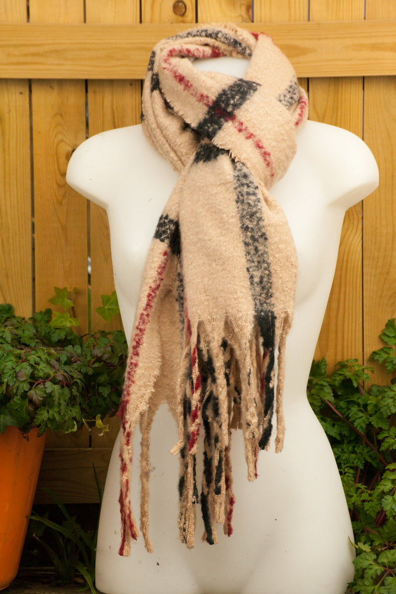 LAINEY - WIDE CHECK SOFT WARM SCARF 7 COLS SC22A-13