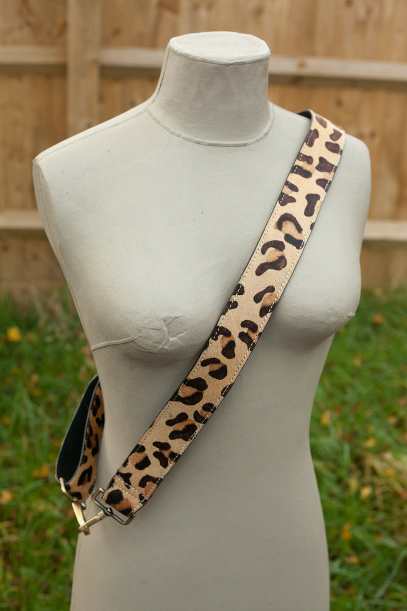 Luxury Leather Bag Strap - Cheetah pattern - Vera Tucci OriginalsAccessories