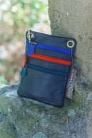 Leather Bag FIFI- MULTI ZIP SMALL POUCH BAG - Vera Tucci OriginalsBags