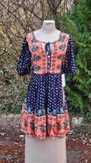 DR469 TENKI LIGHTWEIGHT PRINTED SUMMER DRESS IN SIZES UK 8-18