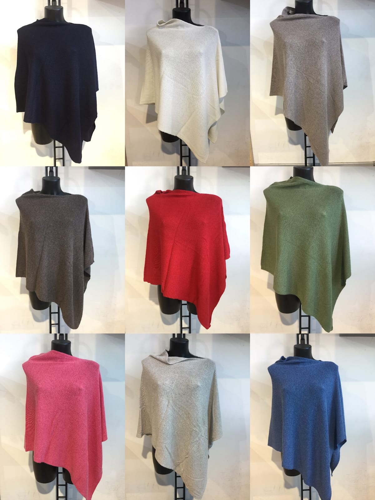 ANABELLE Womens Cashmere Mix Poncho One Size