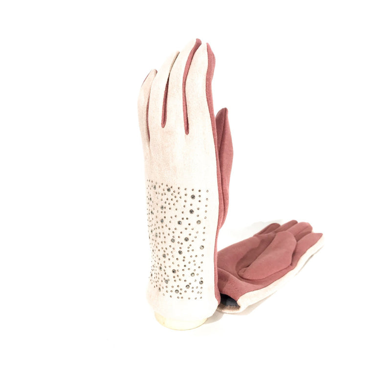 Gloves Diamante Glove - Vera Tucci OriginalsAccessories LIGHT PINK / SALMON