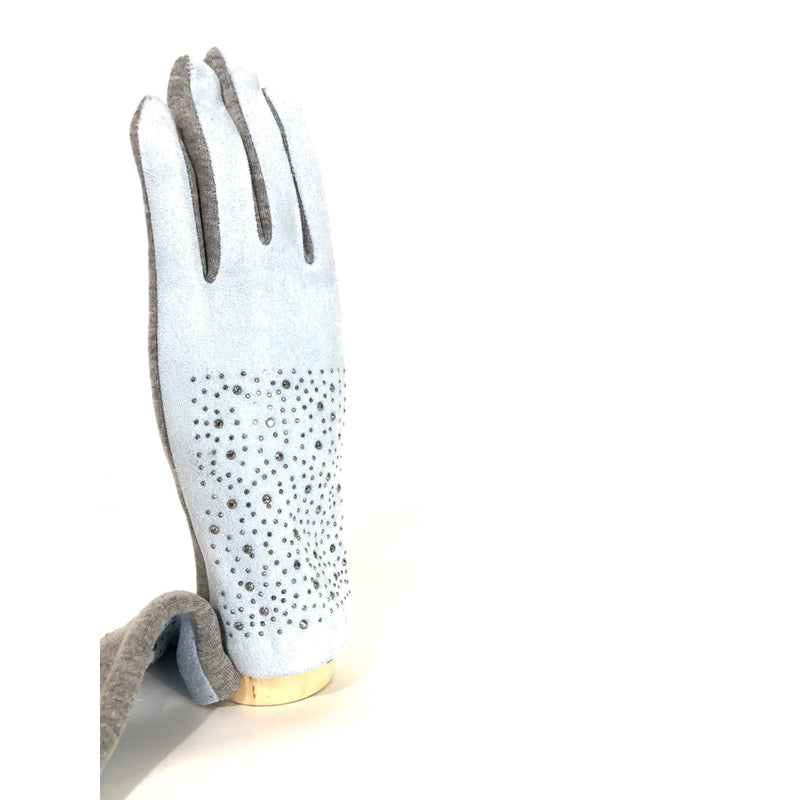 Gloves Diamante Glove - Vera Tucci OriginalsAccessories LIGHT BLUE / GREY