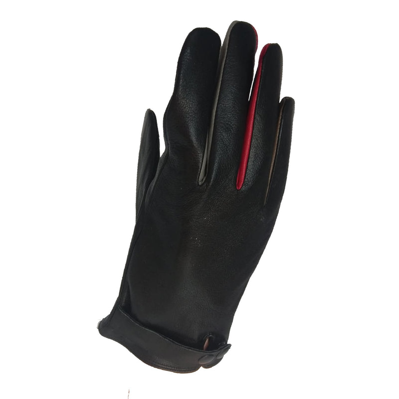 Gloves Mens Button Cuff Glove - RMD1805-009 MG02 - Vera Tucci OriginalsAccessories BLACK MULTI-FINGER / L/XL