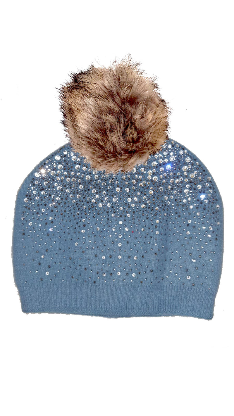 Hat ROSIE Sparkle Plus Faux Pom Pom Hat HL20-F19 - Vera Tucci OriginalsAccessories