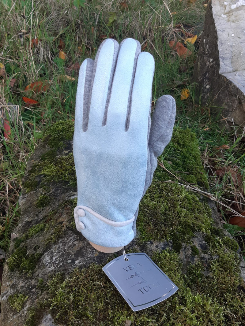 Gloves Jane Faux Suede Gloves - G26 - Vera Tucci OriginalsAccessories SKY BLUE