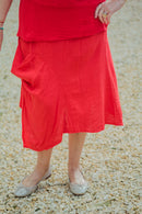 Linen JUNO -3166 ITALIAN LIGHTWEIGHT LINEN SKIRT WITH POCKET - Vera Tucci OriginalsGianni Moda