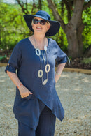 Linen ANTONIA - 7671 100% LINEN LIGHTWEIGHT ITALIAN TUNIC - Vera Tucci OriginalsGianni Moda