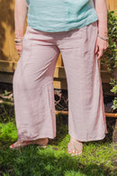 Linen ALTO - 3805 SIDE SLIT LIGHT WEIGHT 100% ITALIAN LINEN TROUSERS - Vera Tucci OriginalsGianni Moda